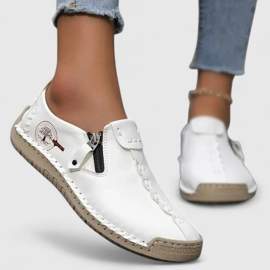 Women's Cushioned Comfort Shoes - Elegant Everyday Wear | Autumn - White