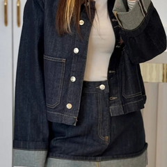 Women's Denim Set | Cropped Jacket & Mini Skirt | Spring
