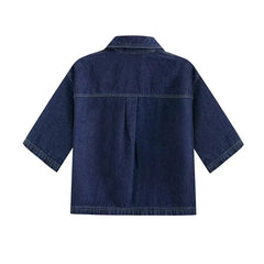 Women's Denim Set | Short Jacket & Asymmetrical Skirt | Summer