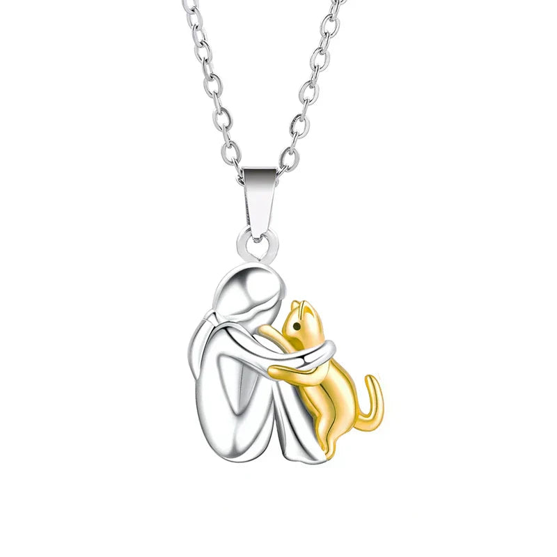 Women's Dog Pendant Necklace - Pet Memorial Jewelry - Gold 3