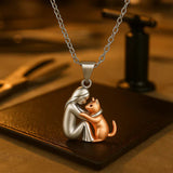 Women's Dog Pendant Necklace - Pet Memorial Jewelry - Rose Gold