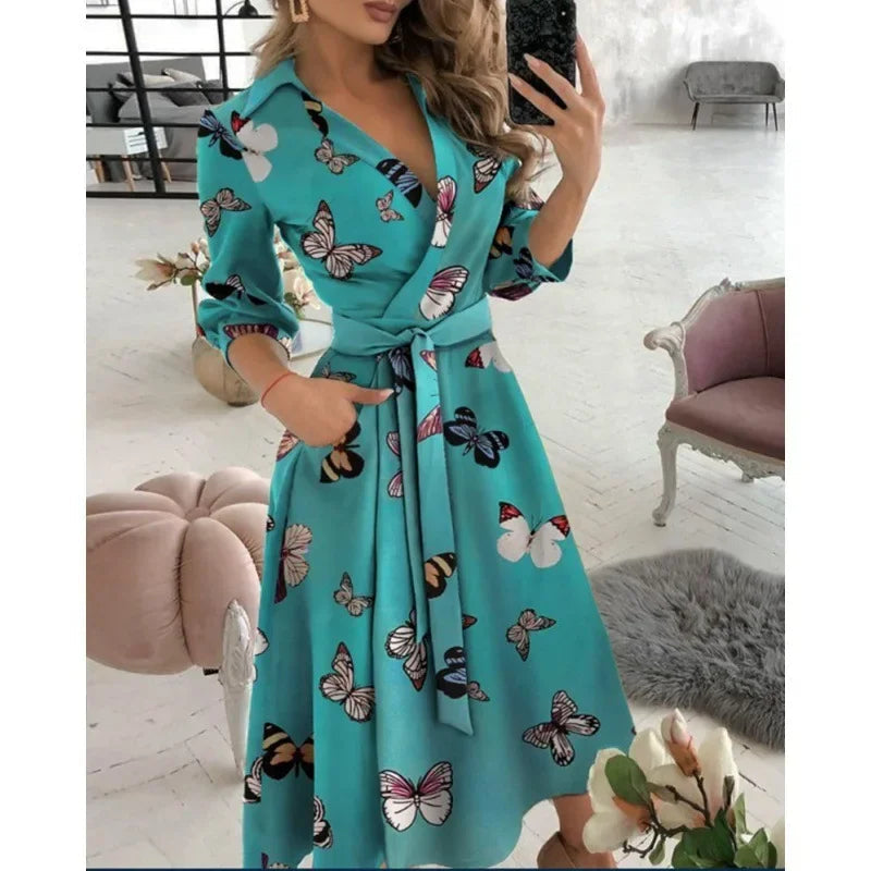 Women's Dress | Butterfly Print | Wrap | Summer