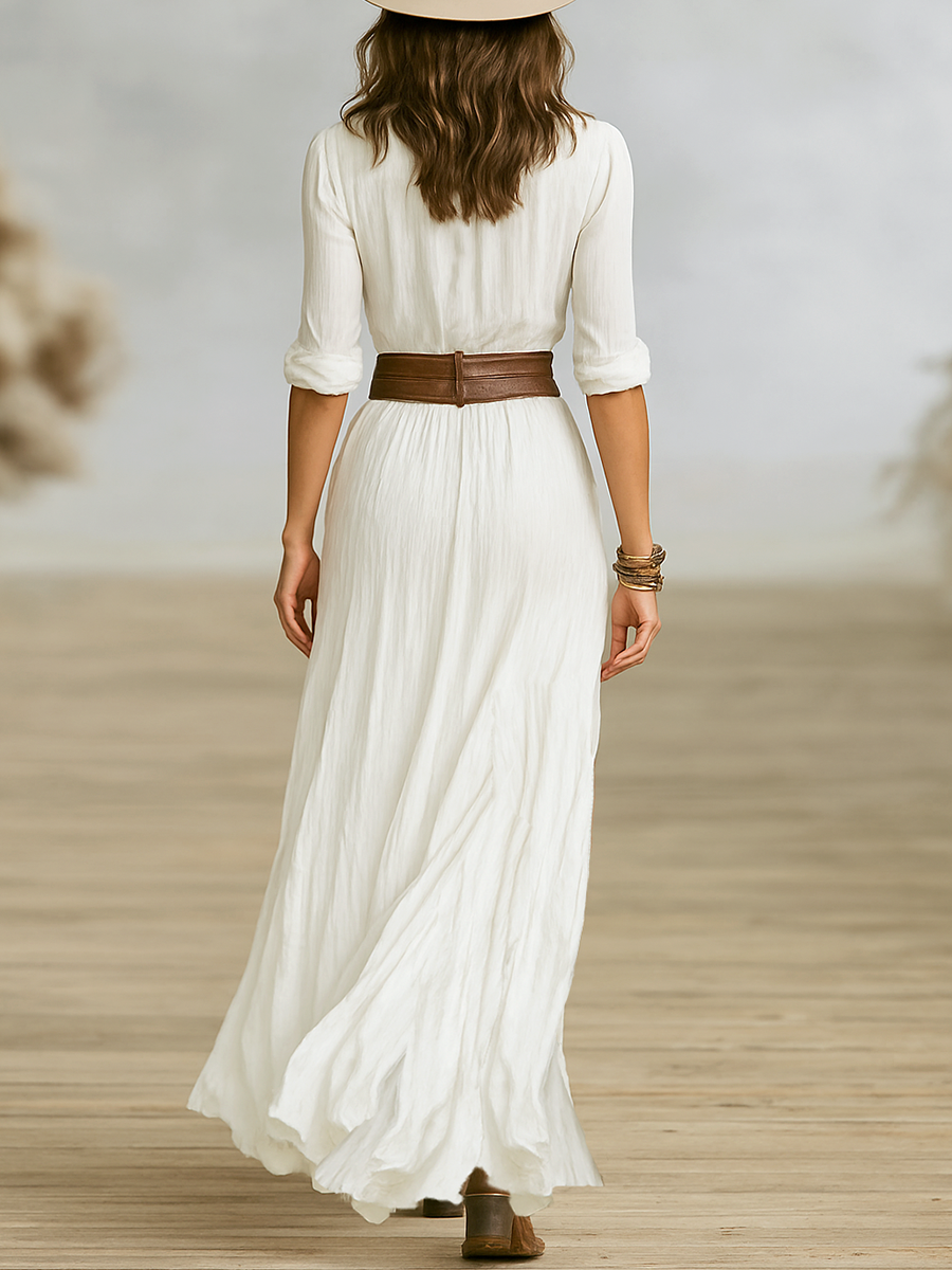 Women's Dress | Elegant Button Maxi | Summer