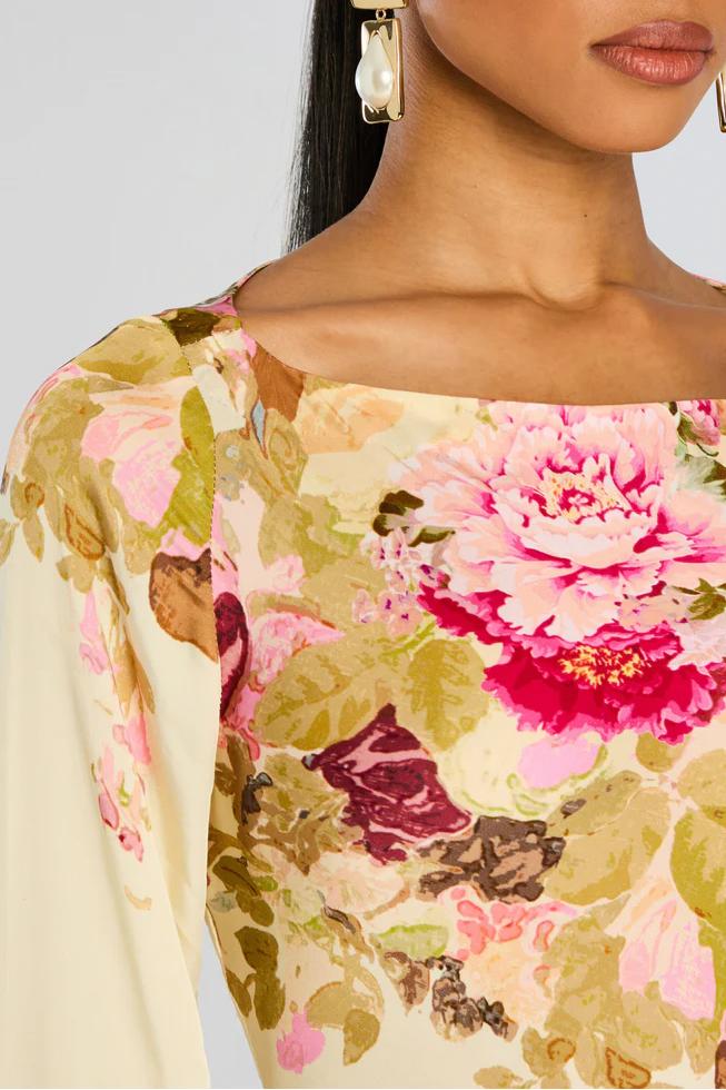 Women's Dress | Elegant Floral Maxi | Long Sleeve | Summer