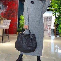 Women's Dress | Elegant | Mock Neck | Autumn