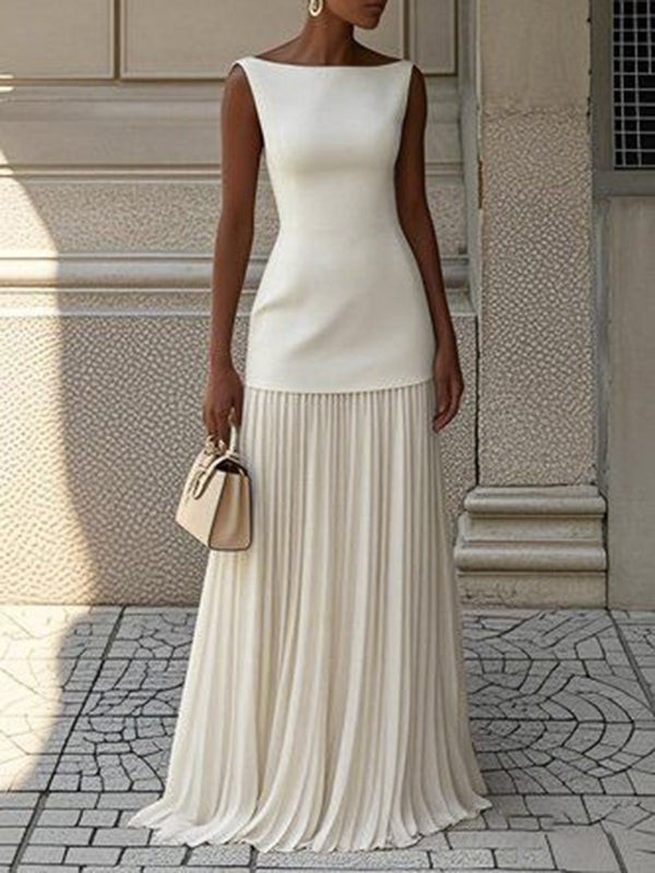 Women's Dress | Elegant Pleated Maxi | Summer