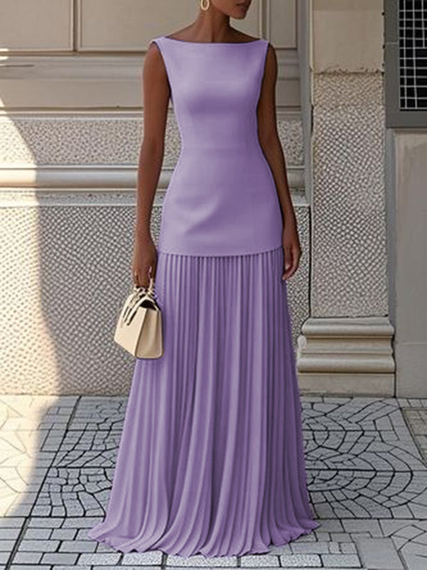 Women's Dress | Elegant Pleated Maxi | Summer