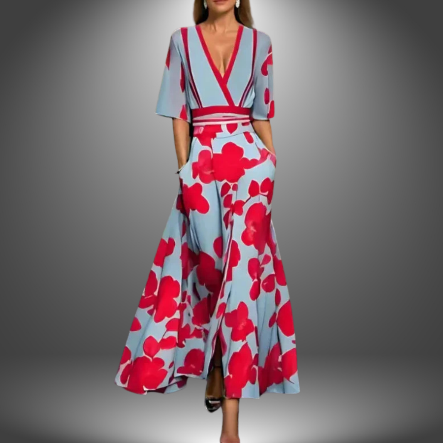 Women's Dress | Flared | Wrap Waist | Summer - Pink