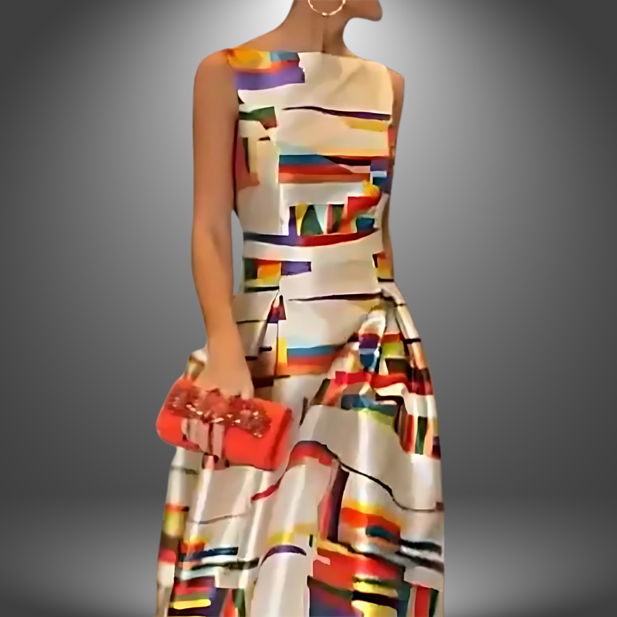 Women's Dress | Geometric Print | Tailored | Spring