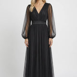 Women's Dress | Long Sleeve Elegant | Autumn - Black