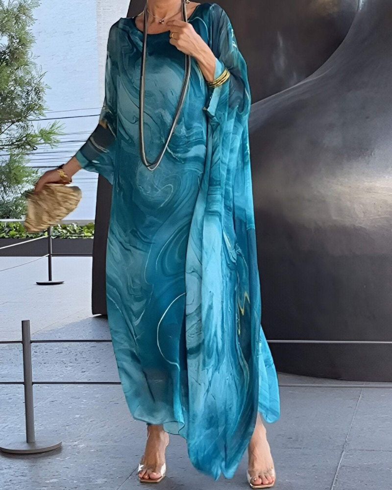 Women's Dress | Oversized | Midi | Summer - Blue
