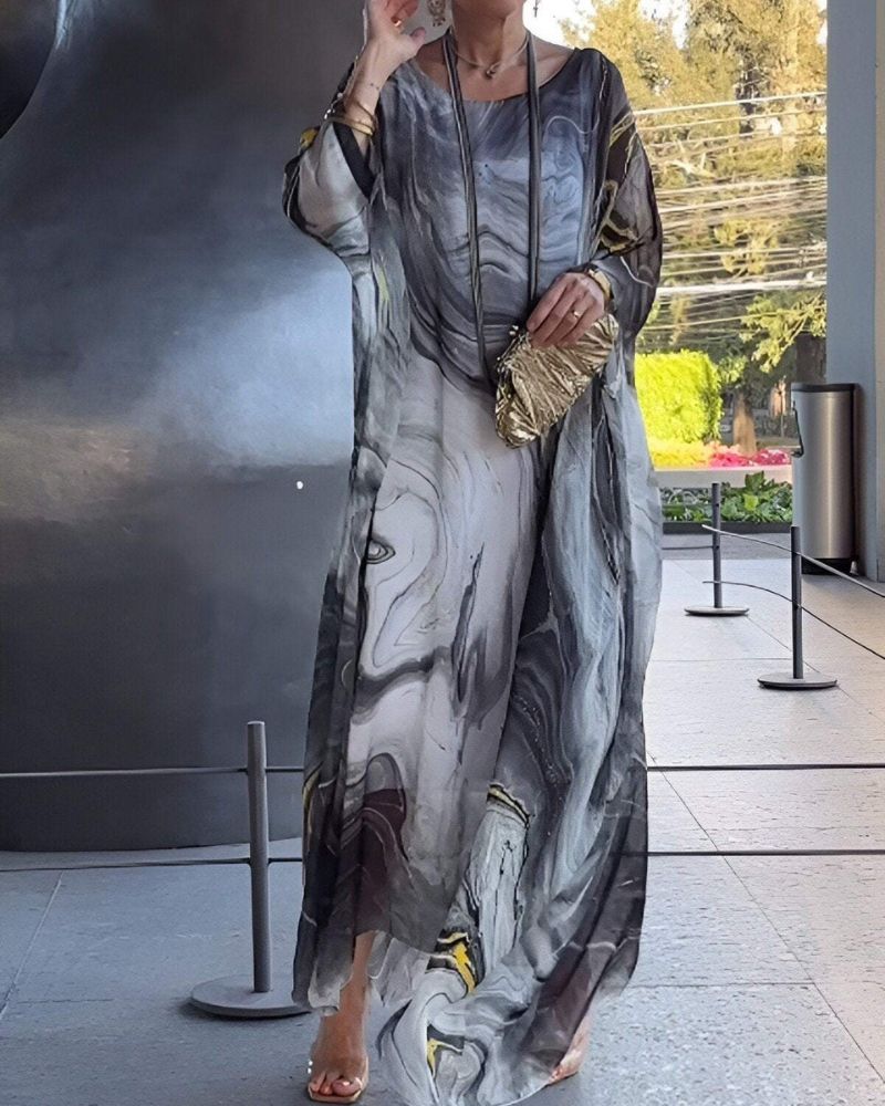 Women's Dress | Oversized | Midi | Summer - Gray