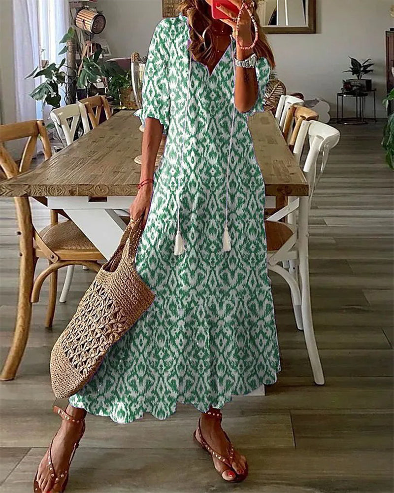Women's Dress | Oversized Tassel Maxi | Summer - Bohemia
