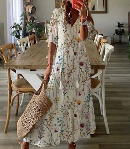 Women's Dress | Oversized Tassel Maxi | Summer - Wildflower