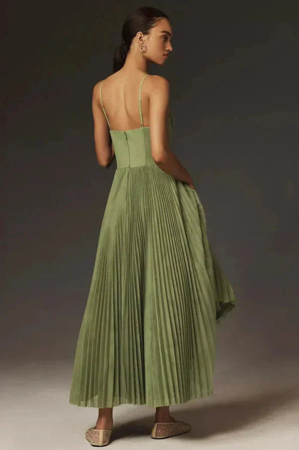 Women's Dress | Pleated Midi | Sleeveless | Summer