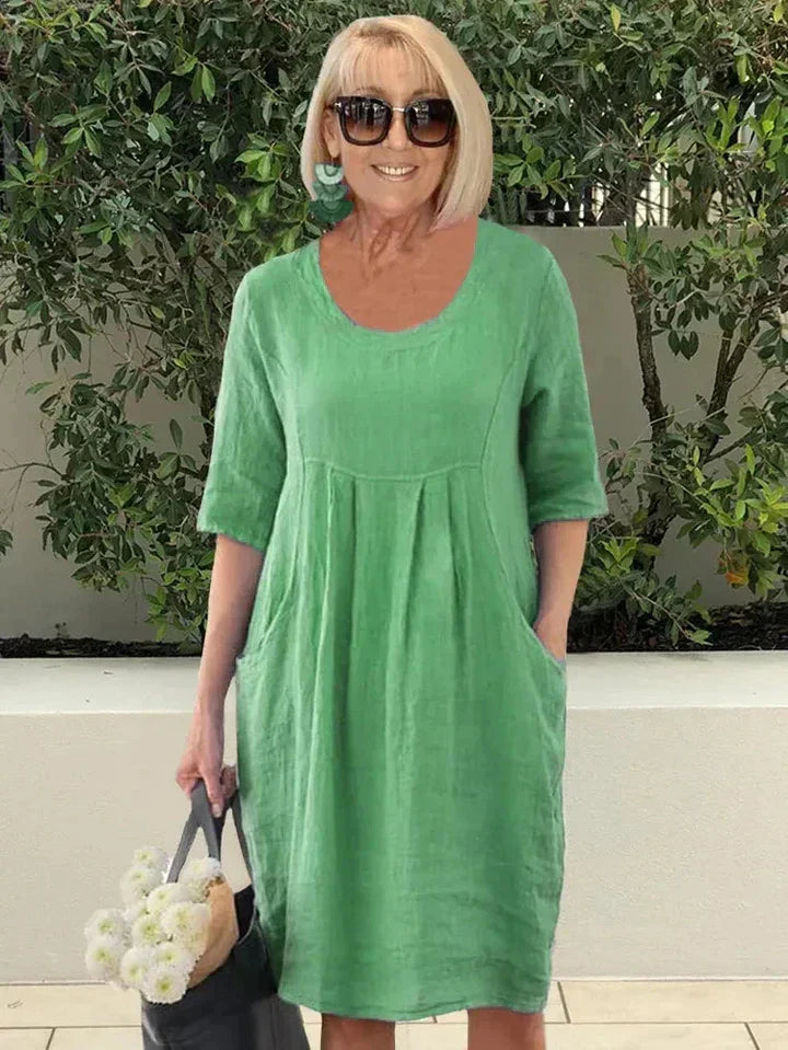 Women's Dress | Relaxed | Short Sleeve | Summer - Green