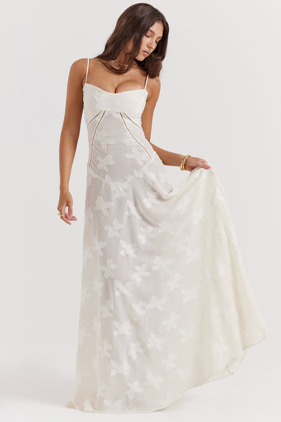 Women's Dress | Slim Fit | Sleeveless | Summer - White