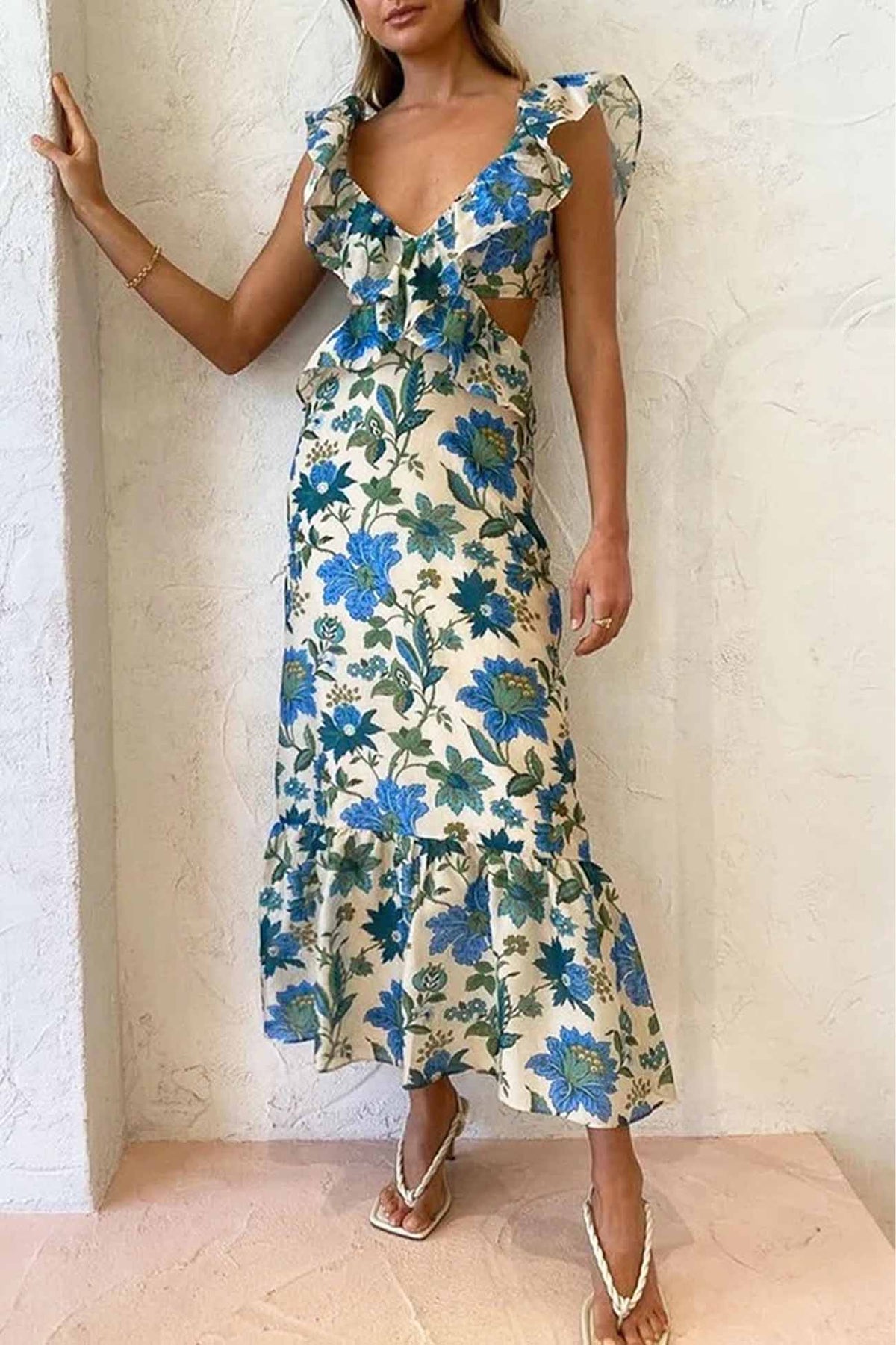 Women's Dress | Statement | Short Sleeve | Summer - Blue