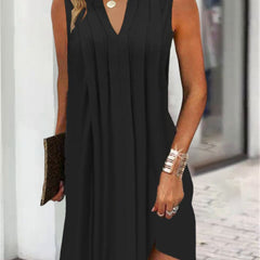 Women's Dress | V-Neck | Relaxed | Midi | Summer