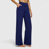 Women's Elastic Waist Pants - Comfortable Everyday Style | Spring - Blue