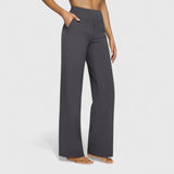 Women's Elastic Waist Pants - Comfortable Everyday Style | Spring - Gray