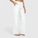 Women's Elastic Waist Pants - Comfortable Everyday Style | Spring - White