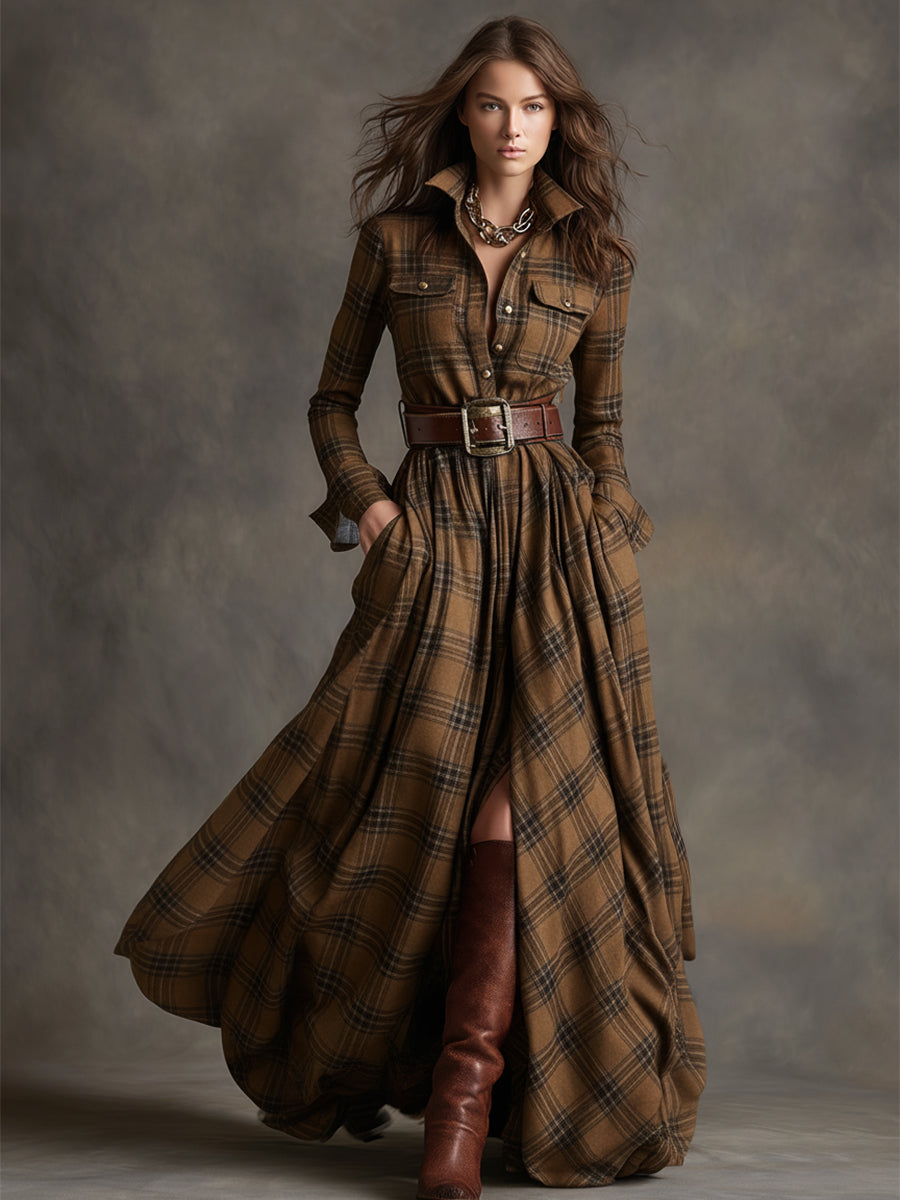 Women's Elegant A-Line Dress - Timeless Everyday Style | Autumn