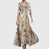 Women's Elegant A-Line Dress - Timeless Sophistication | Spring - Champagne