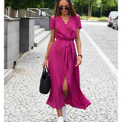 Women's Elegant A-Line Dress - Versatile Everyday Style | Summer - Purple
