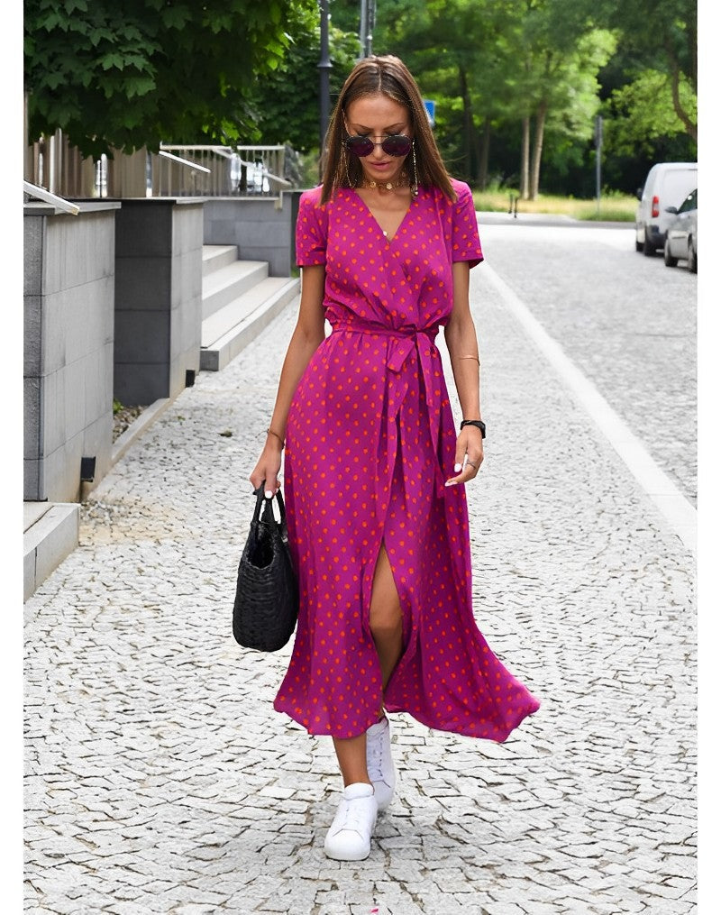 Women's Elegant A-Line Dress - Versatile Everyday Style | Summer - Purple