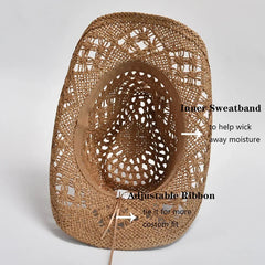 Women's Elegant Beach Hat with Shell Trim - Adjustable Fit | Summer