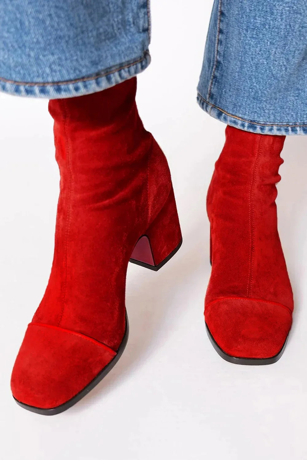 Women's Elegant Boots - Timeless Silhouette | Autumn - Red