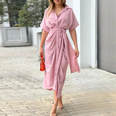 Women's Elegant Dress | Comfortable Fit | Versatile | Spring - Pink