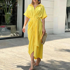 Women's Elegant Dress | Comfortable Fit | Versatile | Spring - Yellow