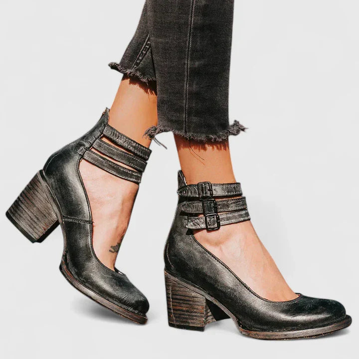 Women's Elegant Heels - Sophisticated Comfort Shoes | Autumn - Black