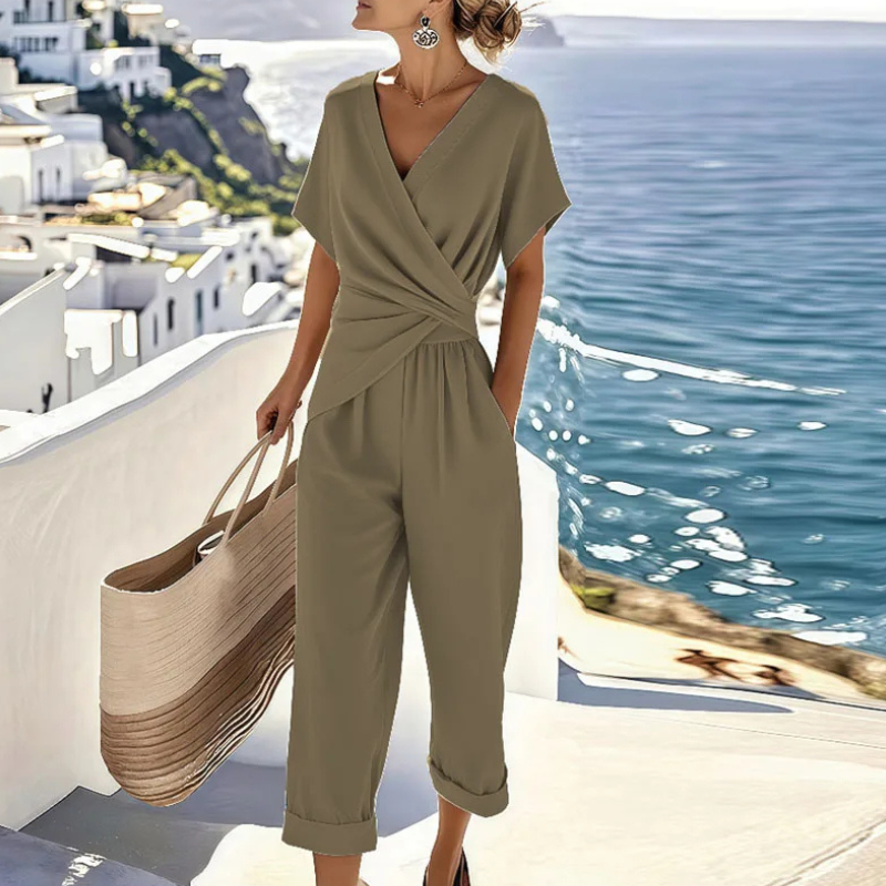 Women's Elegant Jumpsuit - Timeless One-Piece | Spring - Khaki