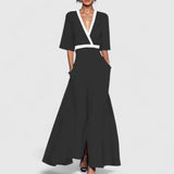 Women's Elegant Maxi Dress - Timeless Formal Gown | Spring - Black