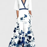 Women's Elegant Maxi Dress - Timeless Formal Gown | Spring - White