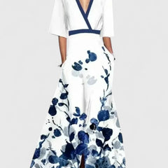 Women's Elegant Maxi Dress - Timeless Formal Gown | Spring - White