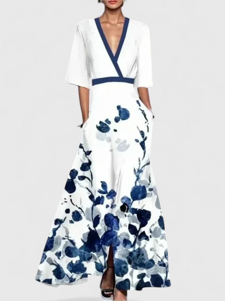 Women's Elegant Maxi Dress - Timeless Formal Gown | Spring - White