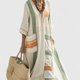 Women's Elegant Maxi Dress - Timeless Relaxed Fit | Summer - Beige Green