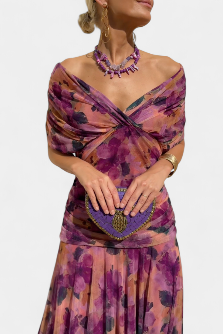 Women's Elegant Midi Dress - Flowing Silhouette | Spring