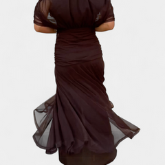 Women's Elegant Midi Dress - Flowing Silhouette | Spring