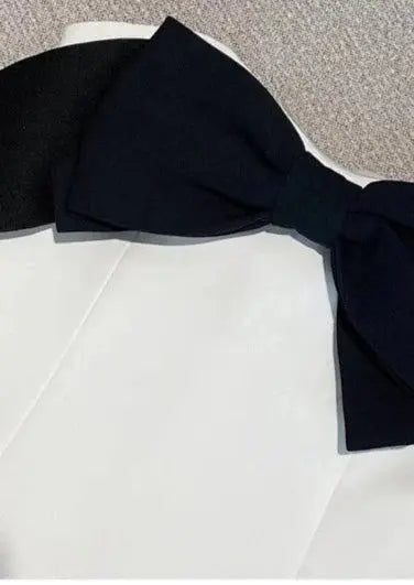 Women's Elegant Minidress | Bow Accent | Autumn
