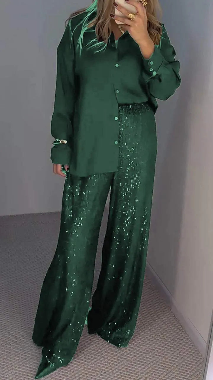 Women's Elegant Set | Coordinated | Autumn - Green