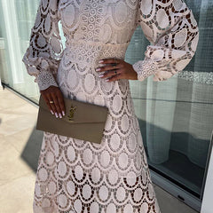 Women's Elegant Summer Dress | Lace Design | Midi