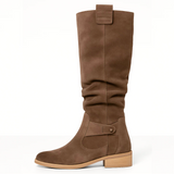 Women's Elegant Tall Boots - Sleek Shaft Design | Autumn - Grey