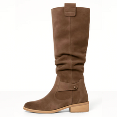 Women's Elegant Tall Boots - Sleek Shaft Design | Autumn - Grey
