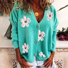 Women's Embroidered Vest | Floral Detail | Knit | Autumn