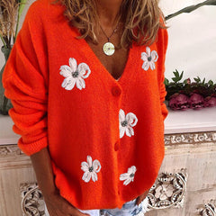 Women's Embroidered Vest | Floral Detail | Knit | Autumn